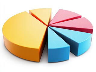 Obraz premium Colorful pie chart graphic