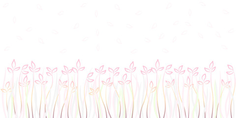 simple nature background wth colorful flower foliage frame