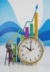 Businessman time and money of success, Financial concept of borrowing money.