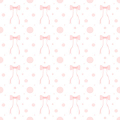seamless pattern with pink bow