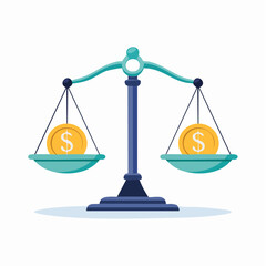 Financial Equilibrium: A visual representation of financial balance, highlighting the equitable distribution of resources and value, rendered in a clean and vibrant illustration.