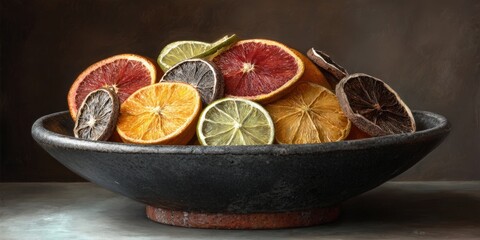 Vibrant citrus still life.  Perfect for food, health, and home decor. Ideal for websites, blogs, and packaging.