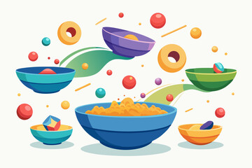 Ideal for use in breakfast-themed designs, food packaging, children's content, or educational materials