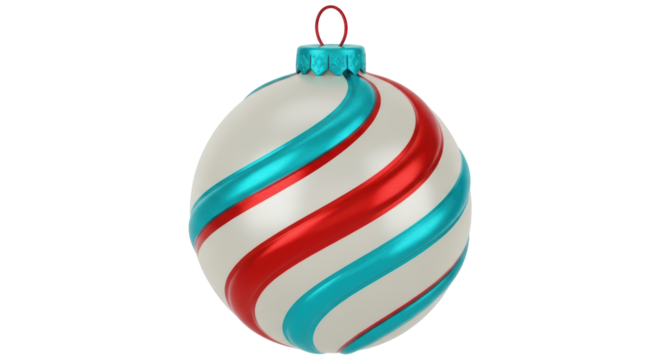 Isolated Swirled Christmas Bauble - Powered by Adobe
