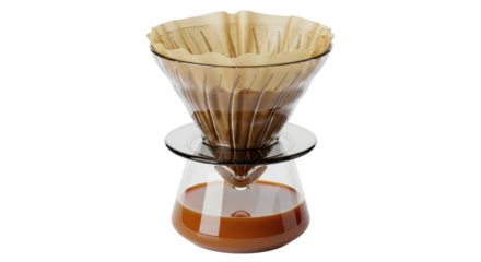 Isolated Coffee Pour Over