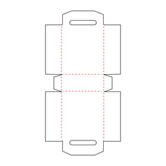 Maple box die cut template design