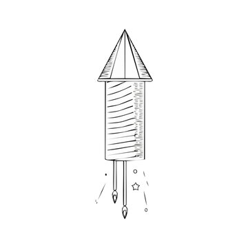 vector illustration of an roket
