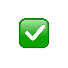 Green check mark emoji icon