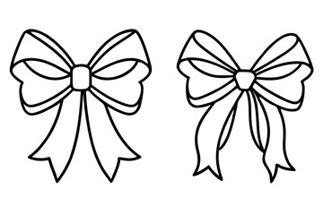 Ribbon Bow Bundle Minimalist Line Art Collection