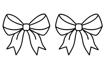 Ribbon Bow Bundle Minimalist Line Art Collection