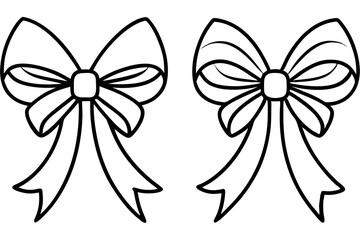 Ribbon Bow Bundle Minimalist Line Art Collection