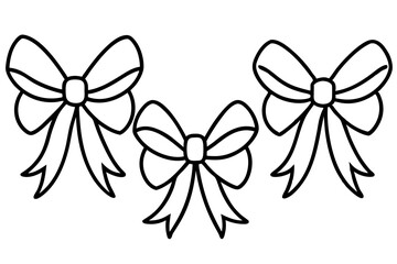 Ribbon Bow Bundle Minimalist Line Art Collection