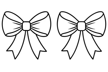 Ribbon Bow Bundle Minimalist Line Art Collection