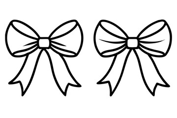Ribbon Bow Bundle Minimalist Line Art Collection