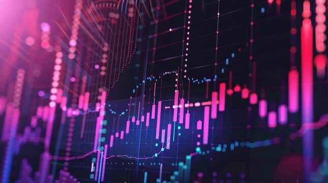 Blue and green digital sound wave and binary code patterns create an abstract technology illustration