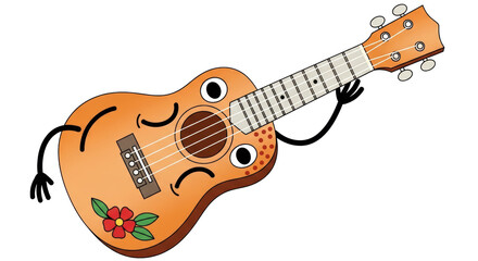 Isolated Ukulele Character