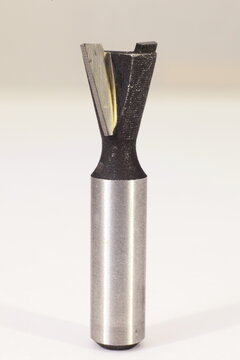 milling wood cutter head on white background - cone woodworking instrument