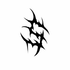 Abstract tribal letter s vector art tattoo elements