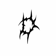 Abstract tribal letter d vector art tattoo elements