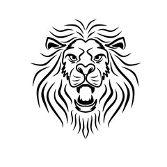 LION HEAD LOGO VECTOR DESIGN