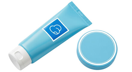 Isolated Cosmetic Cream and Tube