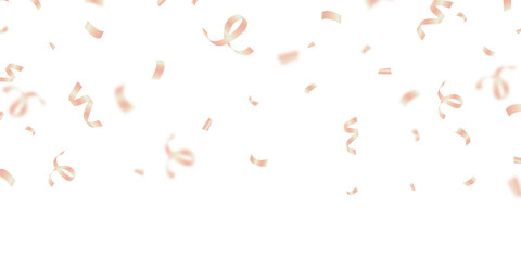 Stunning golden confetti background zigzag down for celebration. Vector illustration of festive decoration.