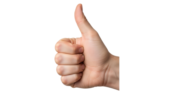 Isolated Thumbs Up Hand Gesture - Powered by Adobe