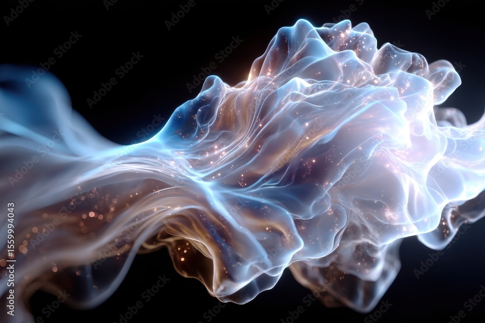 Aufkleber abstract luminous formation creating dynamic fluidity in vibrant colors