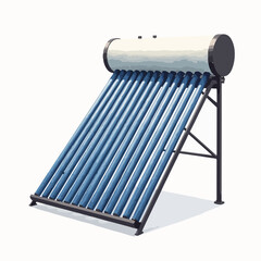 Solar water heater illustrates energy efficiency, providing eco-friendly heating solutions. Solar water heater consists of vacuum tubes to harness sunlight for water heating.