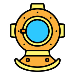 Deep Sea Diving Helmet Icon