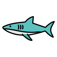 Obraz premium Blue Shark Illustration