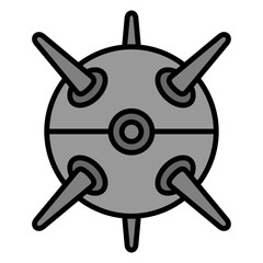 Vector Icon of Sea Mine, Isolated