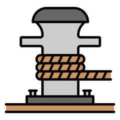 Boat Mooring Cleat with Rope
