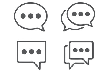 comment icon speech bubble symbol Chat message icons - talk message 