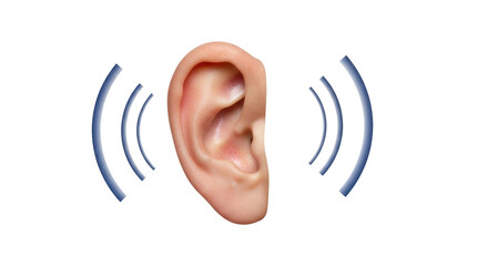 Isolated Ear Hearing Sound Waves