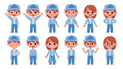 Cartoon Crowd of Unique People in Friendly Flat Vector Style.