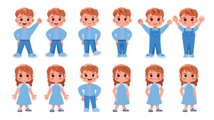 Cheerful Flat Vector Illustration of a Diverse Cartoon People Group.