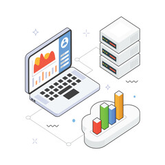 Cloud Connectivity Globe Vector isometric Illustration. EPS 10 file
