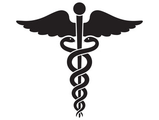  CADUCEUS SYMBOL SILHOUETTE