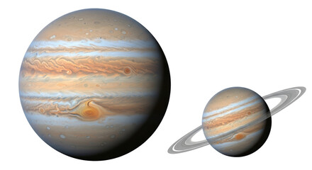 Isolated Jupiter and Saturn Planets © Joao