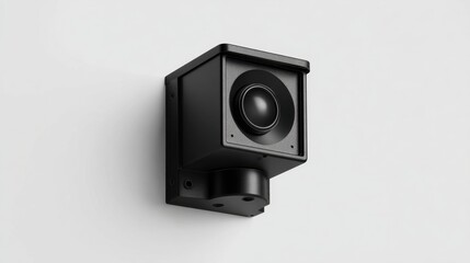 Industrial security cam with rugged casing on plain white background