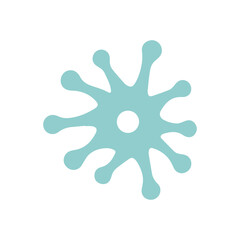 Neuron logo or nerve cell logo with concept vector illustration template.