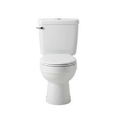 Modern white porcelain toilet with a sleek design for contemporary bathroom interiors