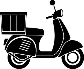 vintage scooter vector illustration