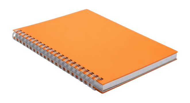 Isolated Orange Notebook