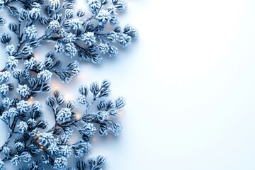 Winter branches with lights