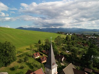 Fototapeta premium Tatry Zachodnie - Słowacja - wysokiej jakości zdjęcia z drona wykonane podczas wakacji