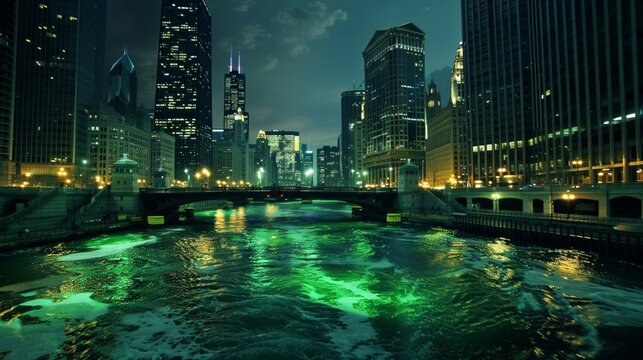 Chicago On St Patricks Day, HD, Background Wallpaper, Desktop Wallpaper