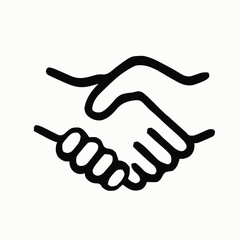 handshake icon vector