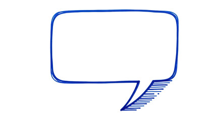 Naklejka premium Isolated Blue Speech Bubble